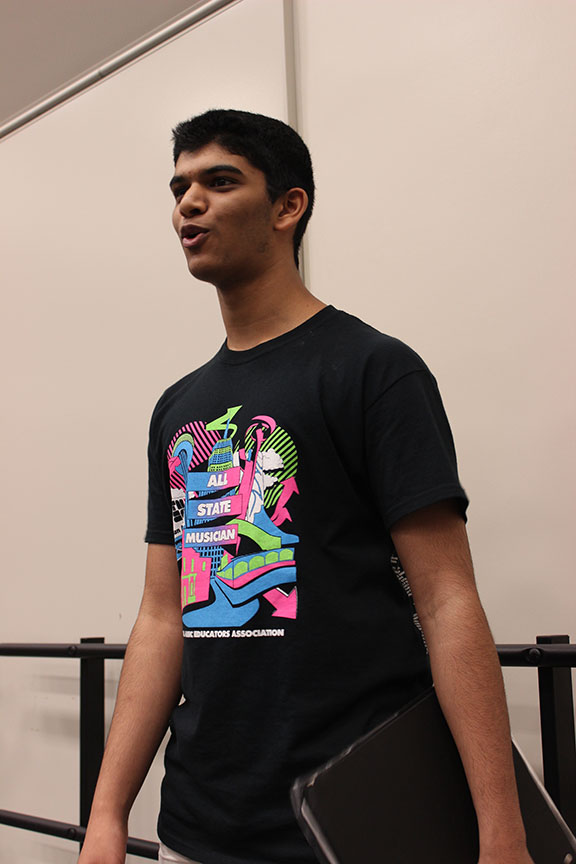 Sophomore Kenneth Fernandes prepares for his second year of All-State Choir.