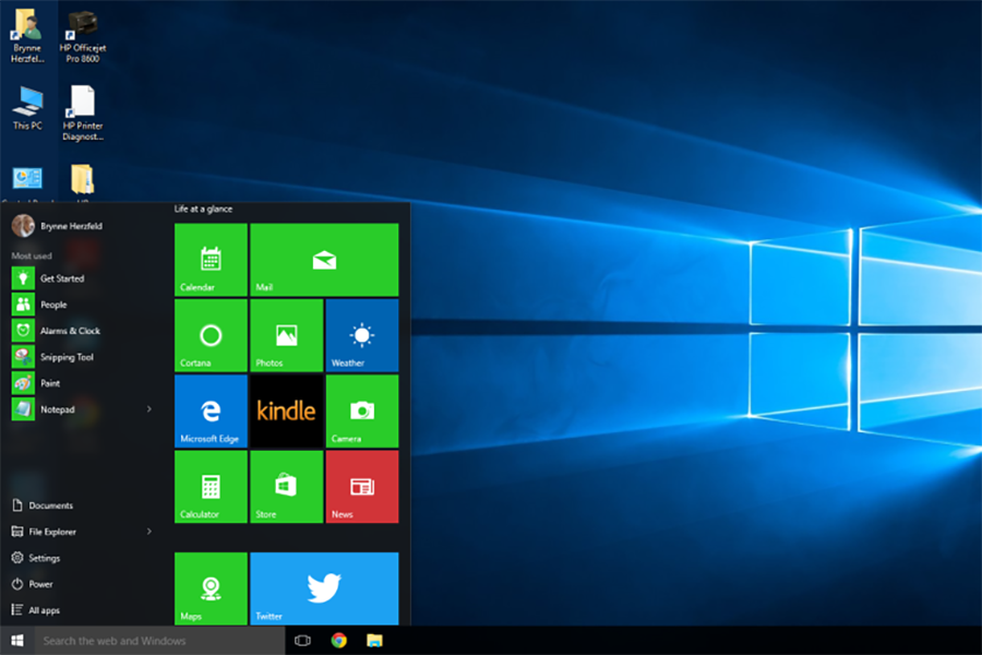 The live tiles of Windows 8 found a new home in the corner Start menu.