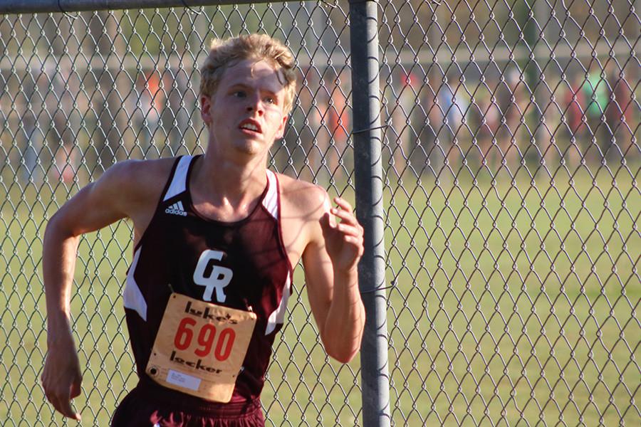 Senior+Nathan+Gift+captured+Regional+gold+and+a+trip+to+State+Monday+at+the+UIL+Region+3+Cross+Country+Meet+in+Huntsville.+Gift+added+the+region+title+to+his+District+Championship+and+is+the+favorite+to+win+at+State+next+week.+The+CRHS+girls+teams+took+2nd+place+and+will+advance+to+State+also.