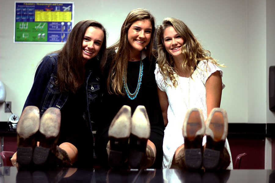 Students kick off the spirit week by wearing their cowboy boots as they prepare to Stomp out Seven Lakes.