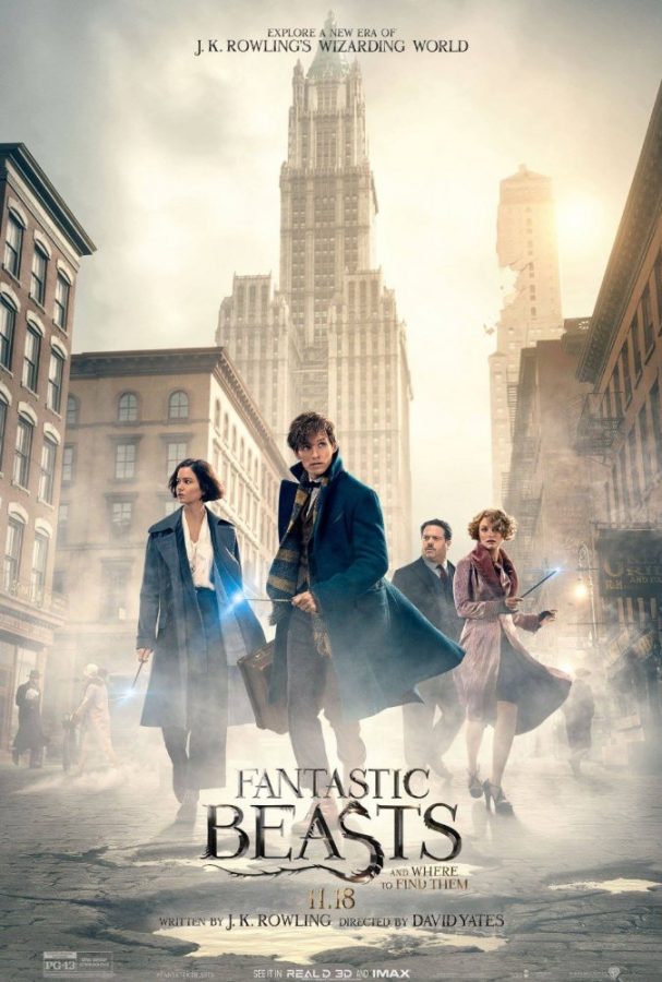 (From left to right) Katherine Waterston as Tina Goldstein, Eddie Redmayne as Newt Scamander, Dan Fogler as Jacob Kowalski and Alison Sudol as Queenie Goldstein.  Actors were allowed to design their custom wands for the movie.