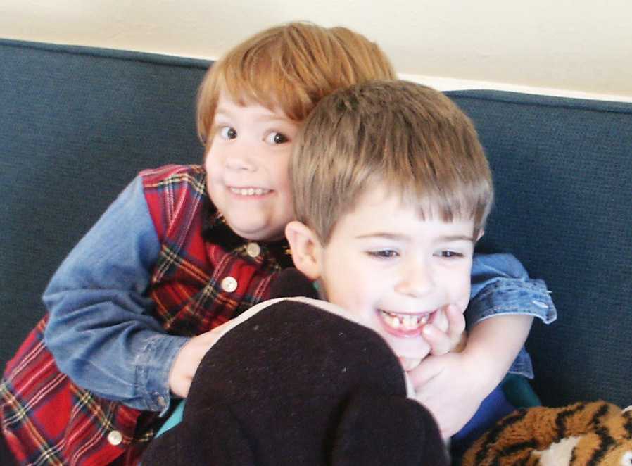 Brynne Herzfeld (left) and Cameron Herzfeld (right) at ages four and seven, respectively. While each case of Autism Spectrum Disorder (colloquially known as autism) is different, one common trait is a lack of eye contact.