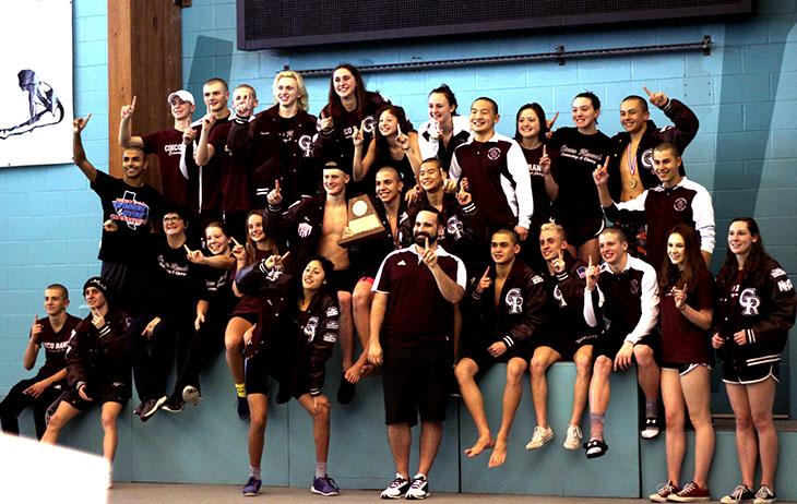 Cougars take first place at the regional 6A swim meet.