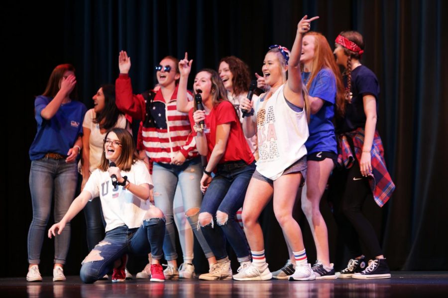 Coach Hayes Pals Class performs Party in the USA